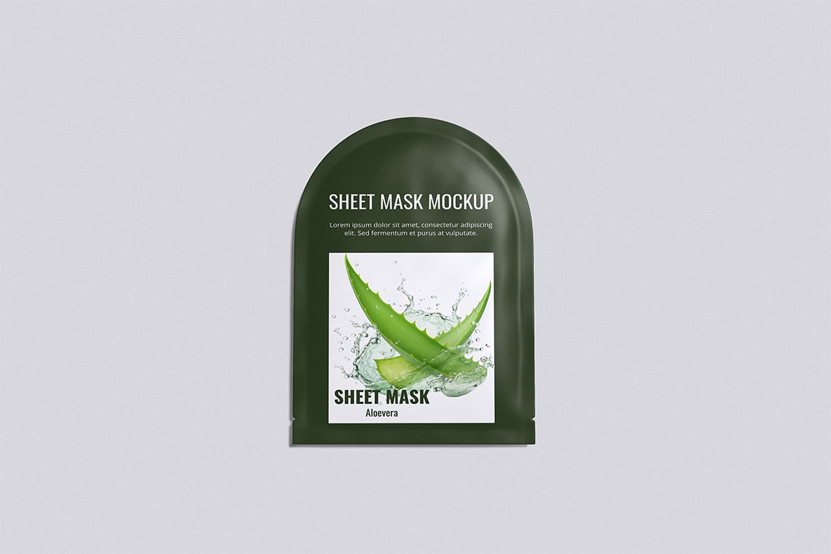 面膜贴产品包装袋样机模型 Sheet Mask Mockup插图3 面膜贴产品包装袋样机模型 Sheet Mask Mockup