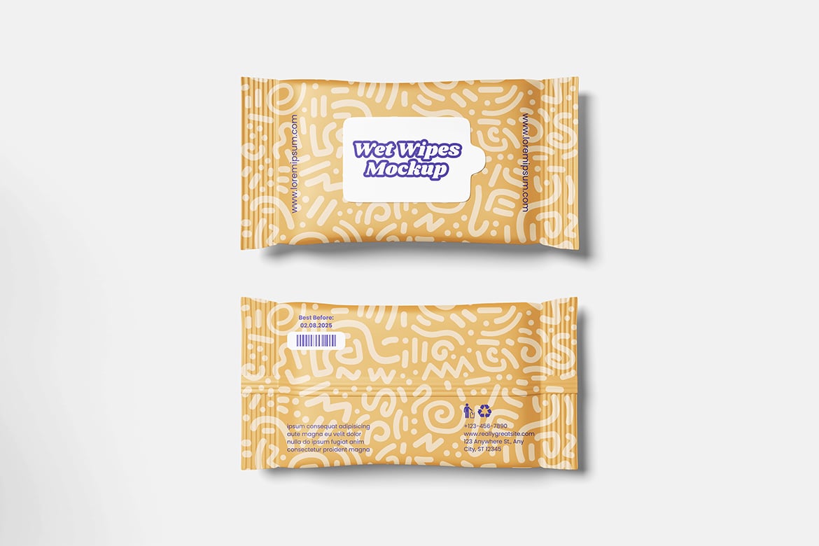 湿巾包装袋样机 Wet Wipes Mockup插图5 湿巾包装袋样机 Wet Wipes Mockup