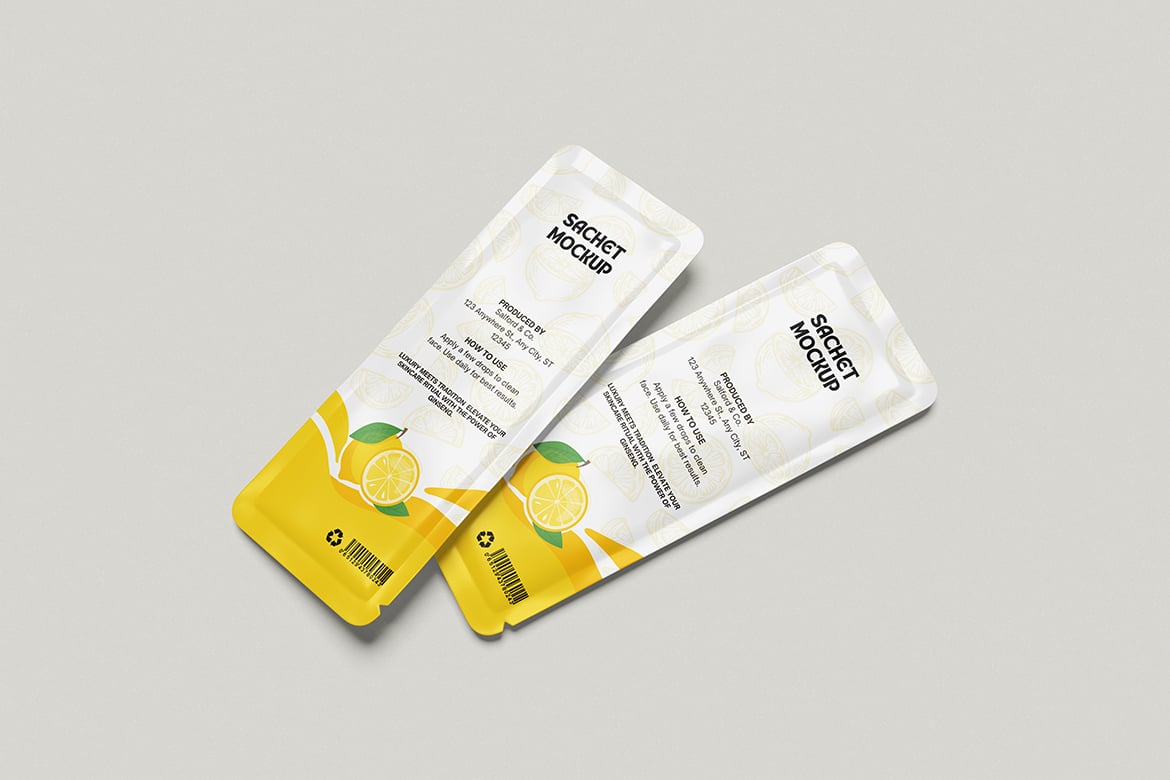 餐厅小袋包装样机 Sachet Mockup插图2 餐厅小袋包装样机 Sachet Mockup