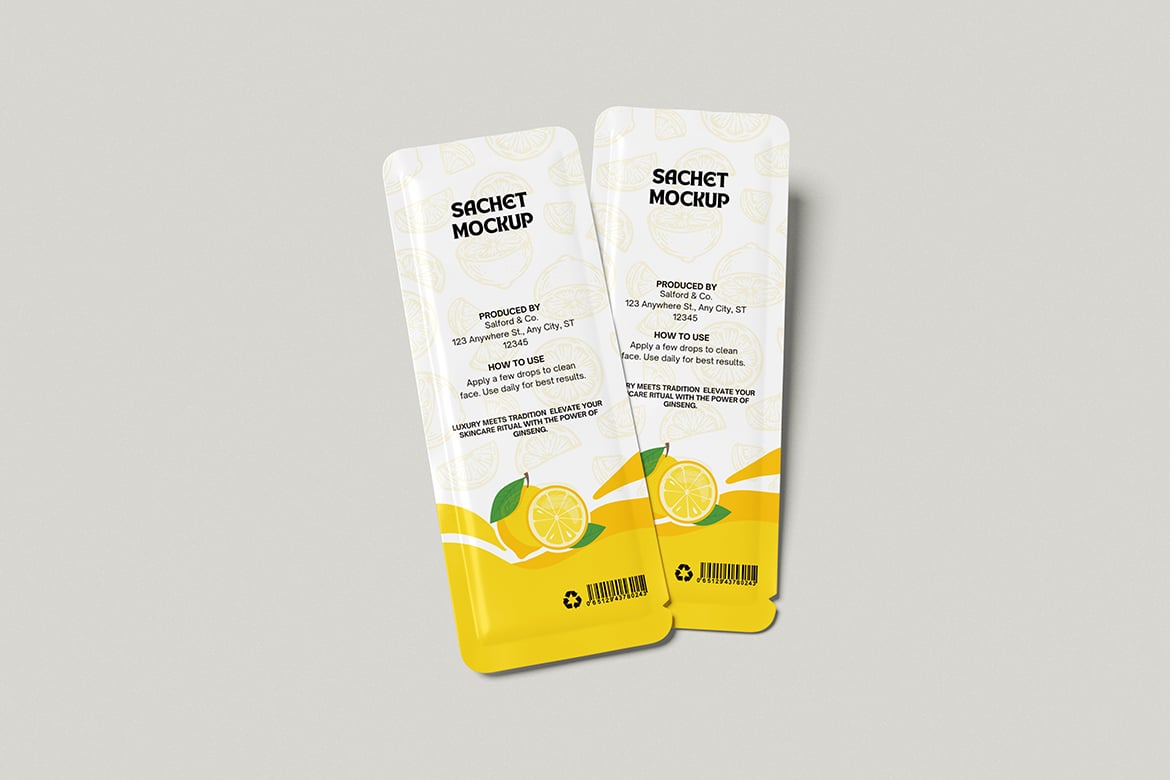 餐厅小袋包装样机 Sachet Mockup插图3 餐厅小袋包装样机 Sachet Mockup