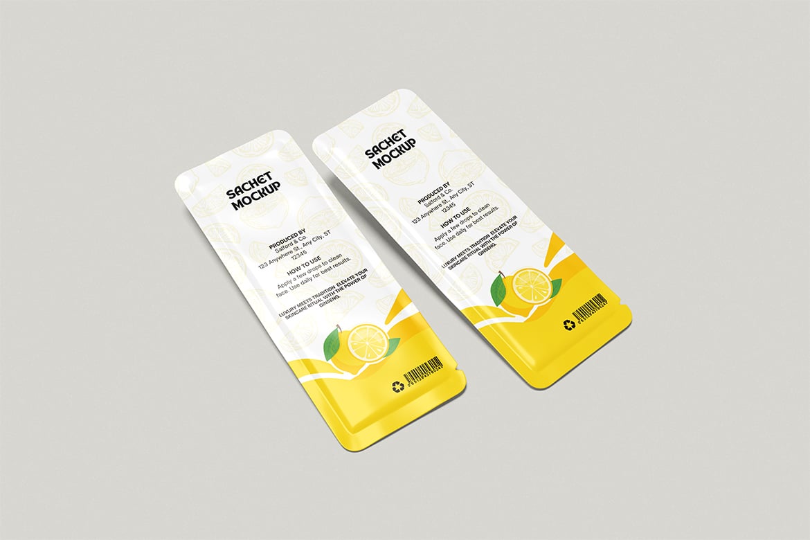 餐厅小袋包装样机 Sachet Mockup插图4 餐厅小袋包装样机 Sachet Mockup