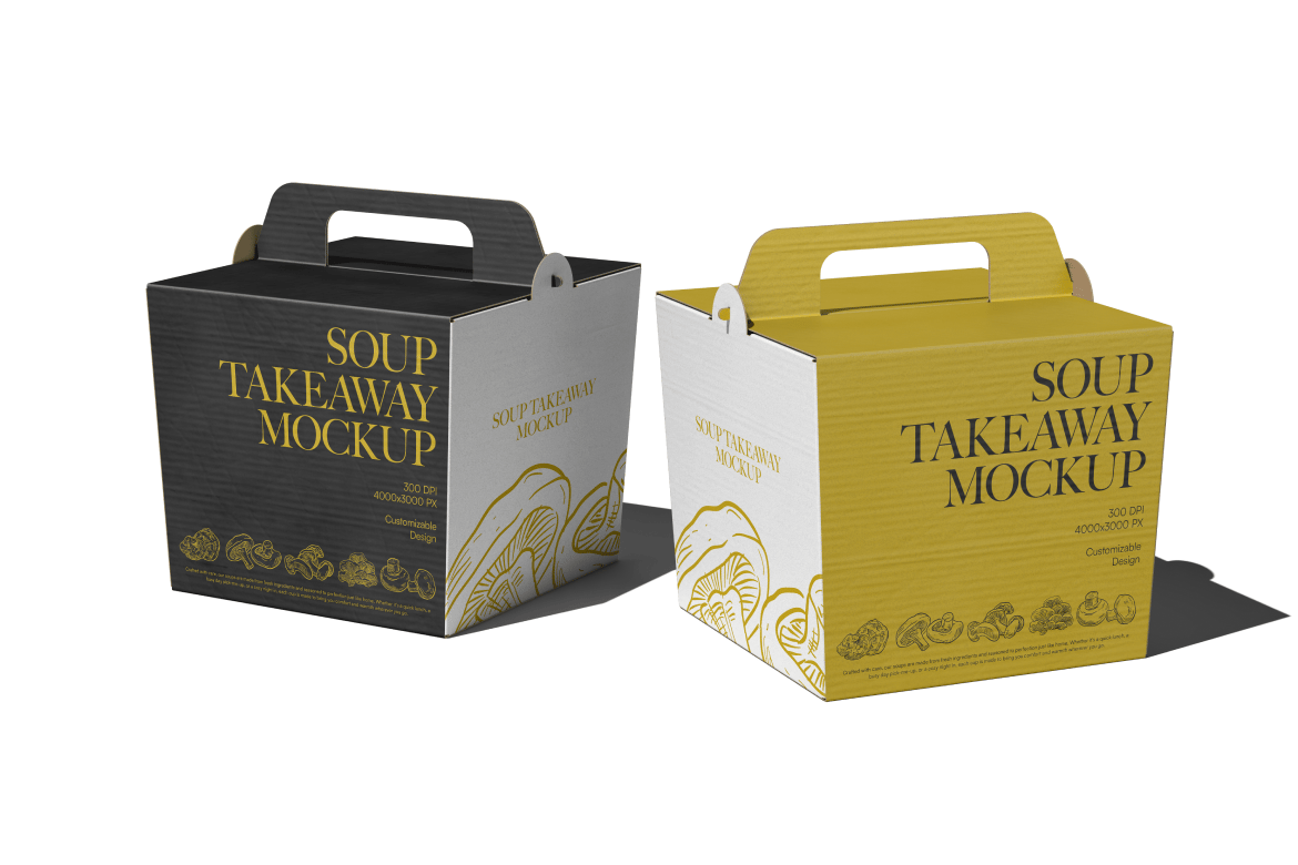外卖汤品食品盒样机模型 Soup Takeaway Box Mockup插图1 外卖汤品食品盒样机模型 Soup Takeaway Box Mockup