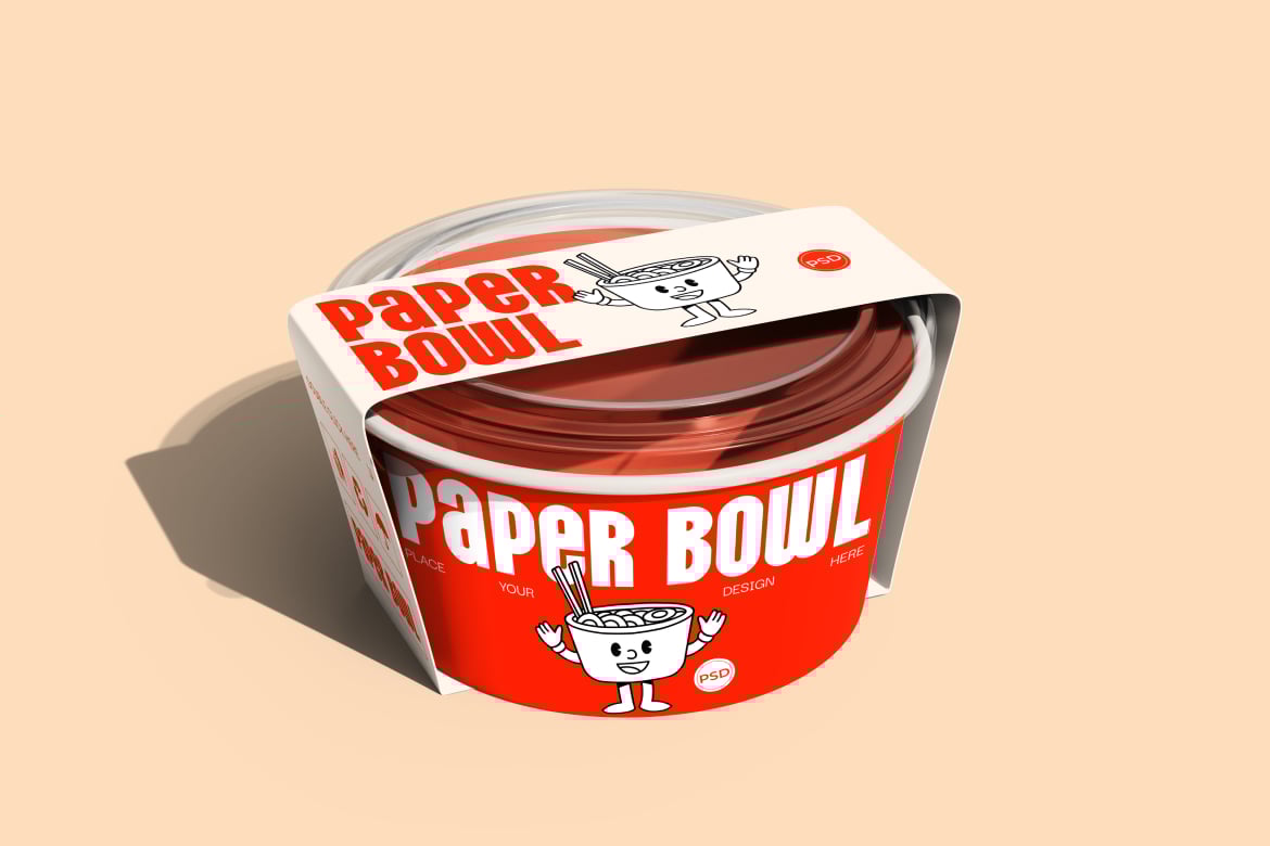 纸质碗杯包装样机 Paper Bowl Mockup插图2 纸质碗杯包装样机 Paper Bowl Mockup