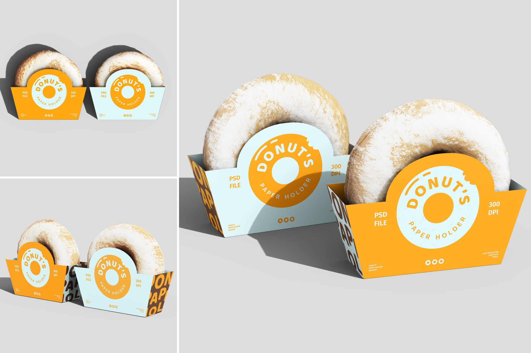 甜甜圈食品包装样机 Donut Packaging Mockup插图 甜甜圈食品包装样机 Donut Packaging Mockup