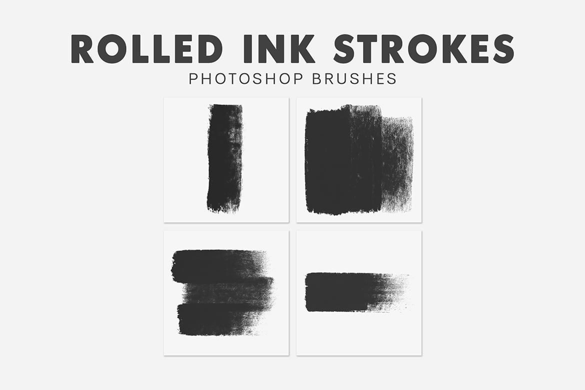 20款手工滚墨纹理矢量Photoshop笔刷 20 Rolled Ink Strokes Illustrator Brushes插图3 20款手工滚墨纹理矢量Photoshop笔刷 20 Rolled Ink Strokes Illustrator Brushes
