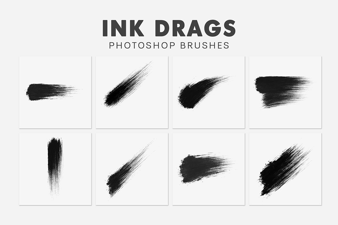 20种墨水拖拽撕裂纸张特效Photoshop笔刷 20 Ink Drags Brushes for Procreate插图3 20种墨水拖拽撕裂纸张特效Photoshop笔刷 20 Ink Drags Brushes for Procreate