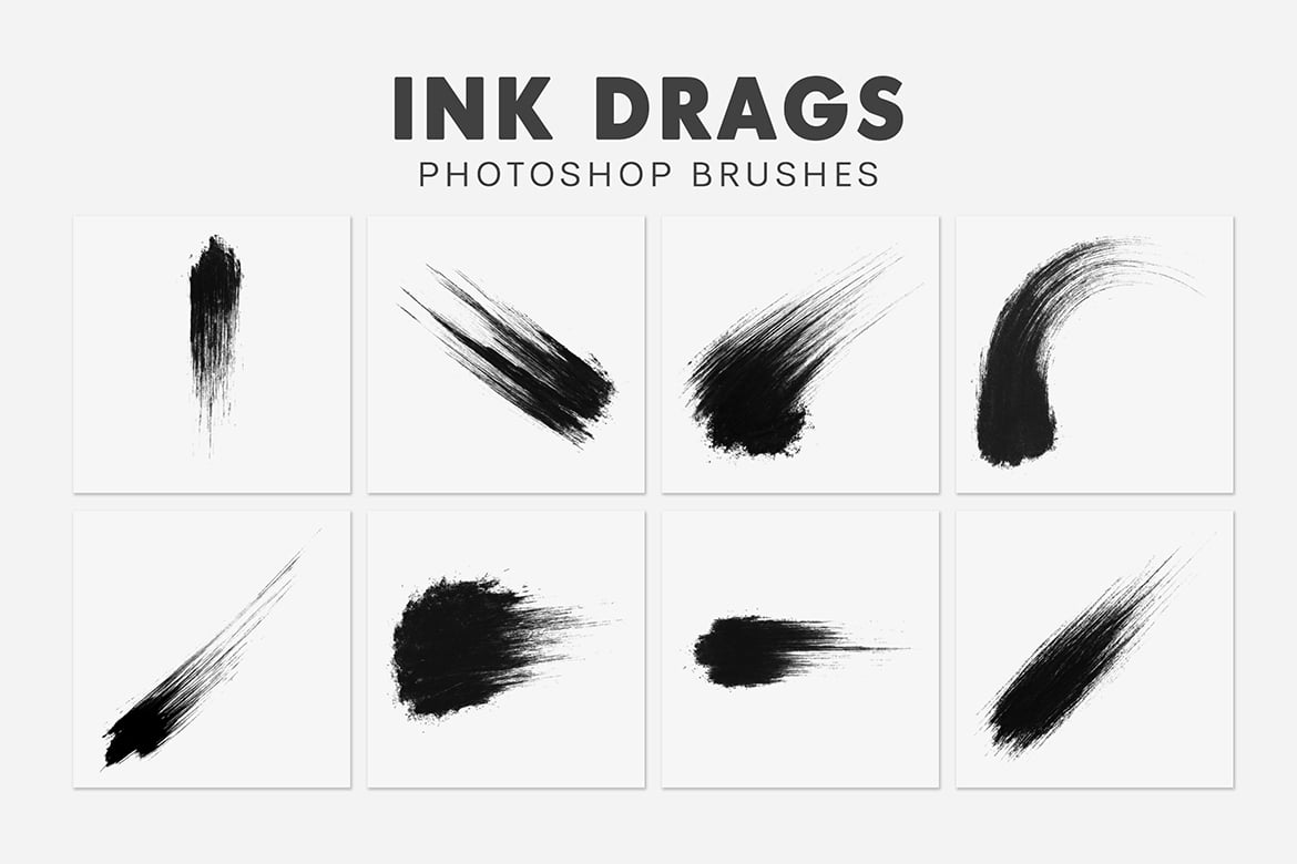 20种墨水拖拽撕裂纸张特效Photoshop笔刷 20 Ink Drags Brushes for Procreate插图2 20种墨水拖拽撕裂纸张特效Photoshop笔刷 20 Ink Drags Brushes for Procreate