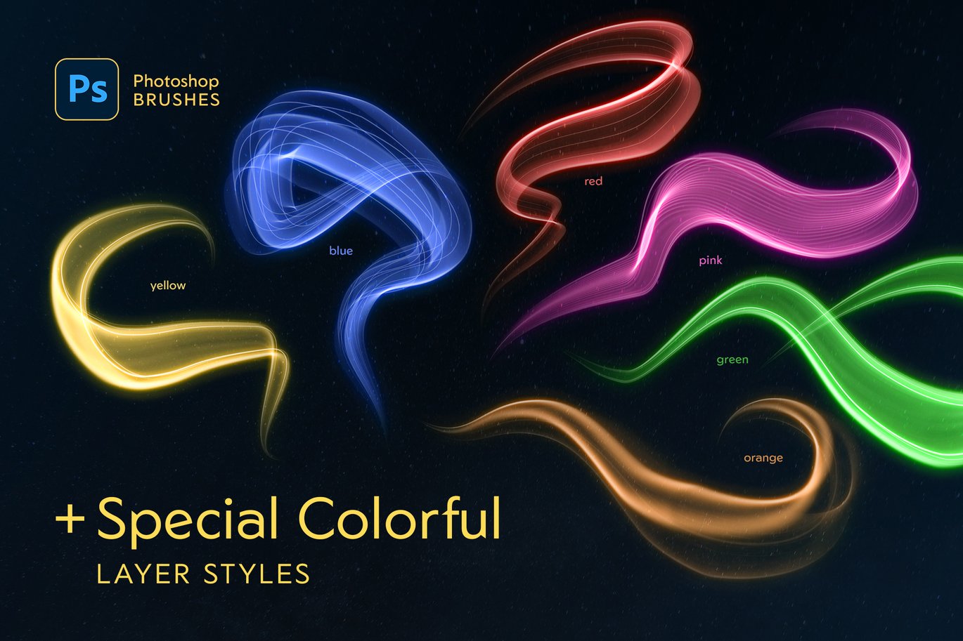 30款光影绘画特效Photoshop笔刷素材库 Light Painting Photoshop Brushes插图2 30款光影绘画特效Photoshop笔刷素材库 Light Painting Photoshop Brushes