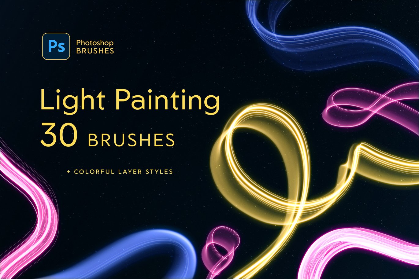 30款光影绘画特效Photoshop笔刷素材库 Light Painting Photoshop Brushes插图5 30款光影绘画特效Photoshop笔刷素材库 Light Painting Photoshop Brushes