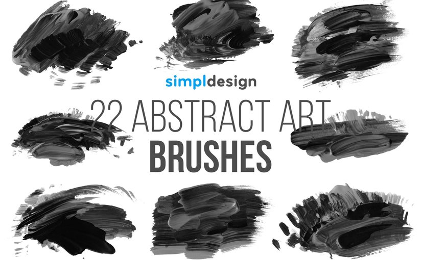22款抽象艺术图案Photoshop印章笔刷库 Stamp Abstract Art Photoshop Brushes