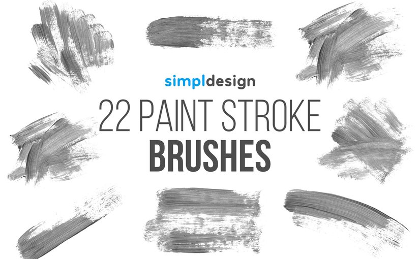 22款绘画笔触质感Photoshop印章笔刷库 Stamp Paint Stroke Photoshop Brushes