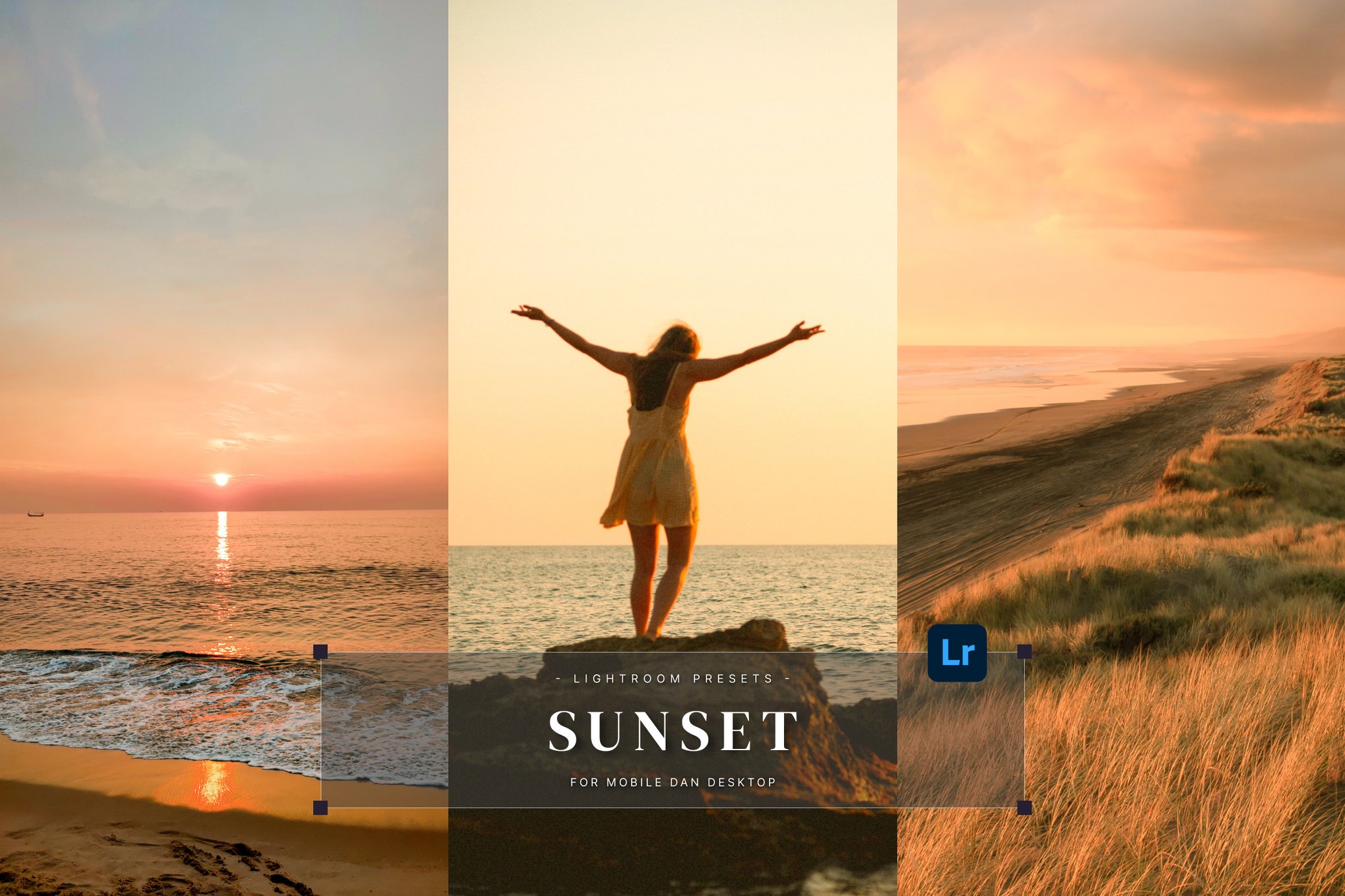 夕阳落日照片效果后期调色Lightroom预设 Sunset Lightroom Presets Desktop and Mobile插图 夕阳落日照片效果后期调色Lightroom预设 Sunset Lightroom Presets Desktop and Mobile