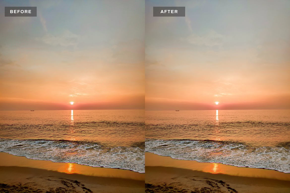 夕阳落日照片效果后期调色Lightroom预设 Sunset Lightroom Presets Desktop and Mobile插图2 夕阳落日照片效果后期调色Lightroom预设 Sunset Lightroom Presets Desktop and Mobile