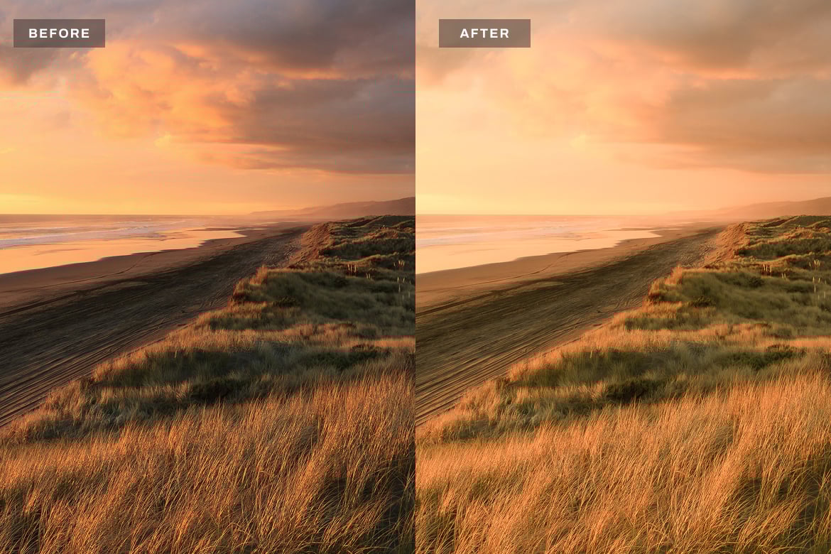 夕阳落日照片效果后期调色Lightroom预设 Sunset Lightroom Presets Desktop and Mobile插图1 夕阳落日照片效果后期调色Lightroom预设 Sunset Lightroom Presets Desktop and Mobile