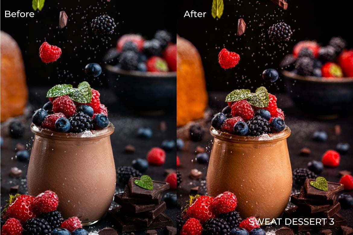 甜美甜点美食摄影后期调色Lightroom预设 Sweet Dessert Lightroom Presets Desktop and Mobile插图5 甜美甜点美食摄影后期调色Lightroom预设 Sweet Dessert Lightroom Presets Desktop and Mobile