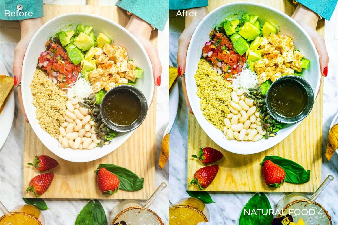 自然食物摄影后期调色Lightroom预设 Natural Food Lightroom Presets Desktop and Mobile插图1 自然食物摄影后期调色Lightroom预设 Natural Food Lightroom Presets Desktop and Mobile