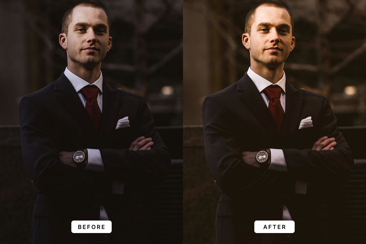 绅士风格人像摄影后期调色Lightroom预设 Gentleman Lightroom Presets Desktop and Mobile插图3 绅士风格人像摄影后期调色Lightroom预设 Gentleman Lightroom Presets Desktop and Mobile