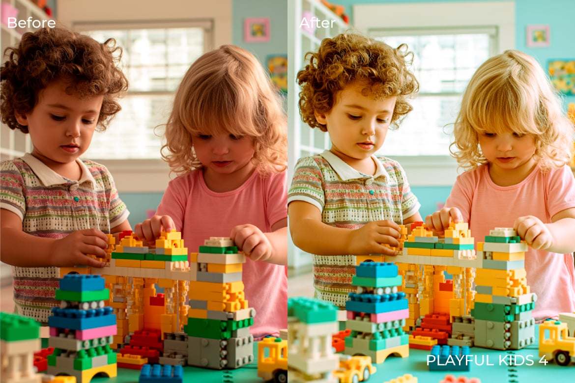 儿童摄影照片活泼风格后期调色Lightroom预设 Playful Kids Lightroom Presets Desktop and Mobile插图2 儿童摄影照片活泼风格后期调色Lightroom预设 Playful Kids Lightroom Presets Desktop and Mobile