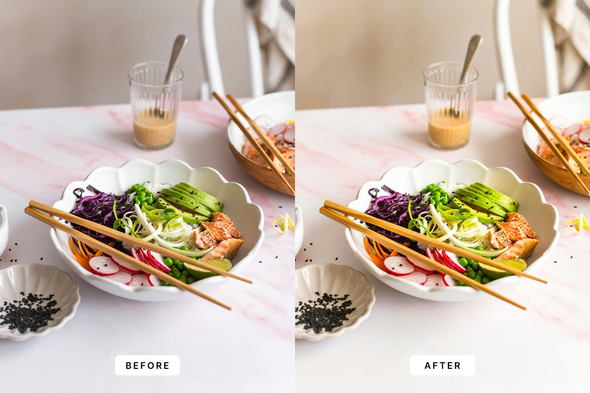 健康食品摄影后期调色Lightroom预设 Healthy Food Lightroom Presets Desktop and Mobile插图3 健康食品摄影后期调色Lightroom预设 Healthy Food Lightroom Presets Desktop and Mobile