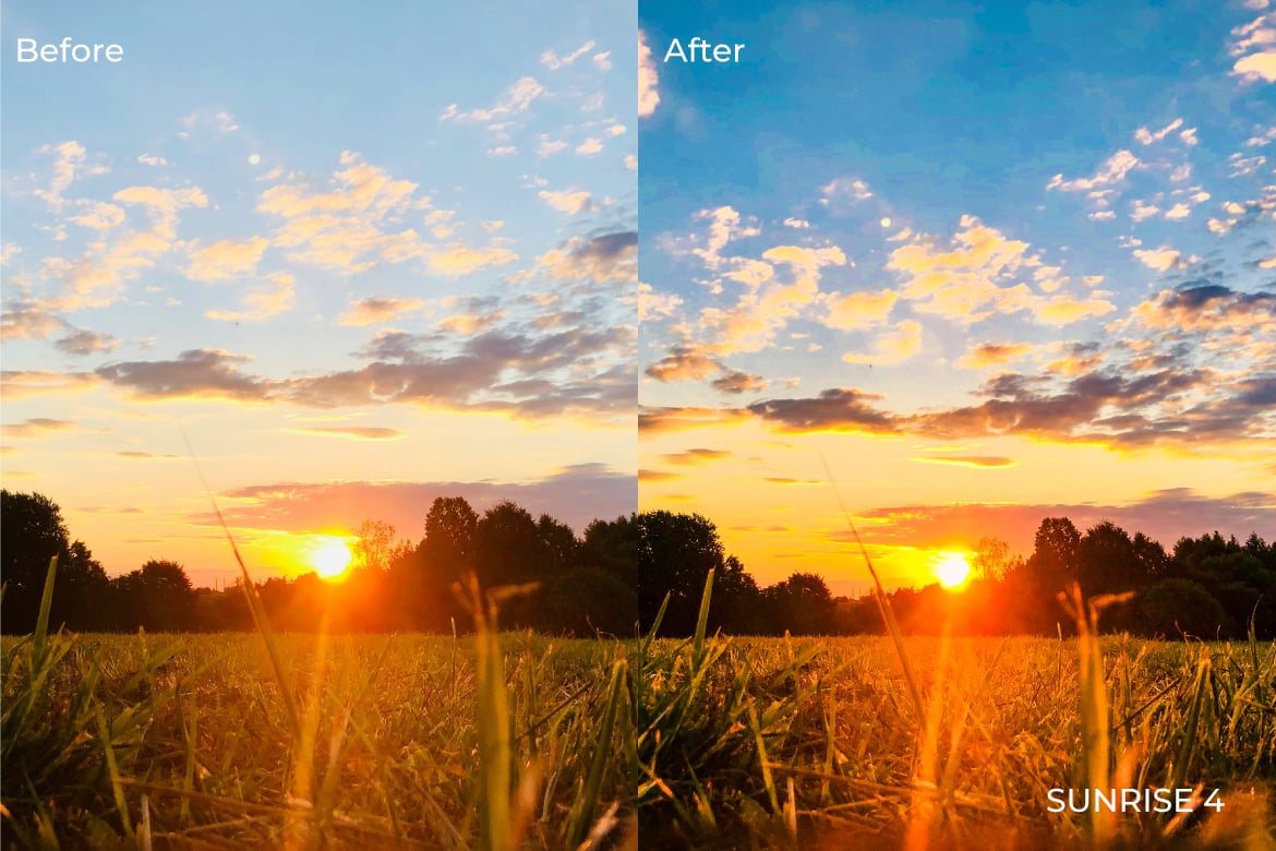 日出晨曦照片效果后期调色Lightroom预设 Sunrise Lightroom Presets Desktop and Mobile插图3 日出晨曦照片效果后期调色Lightroom预设 Sunrise Lightroom Presets Desktop and Mobile