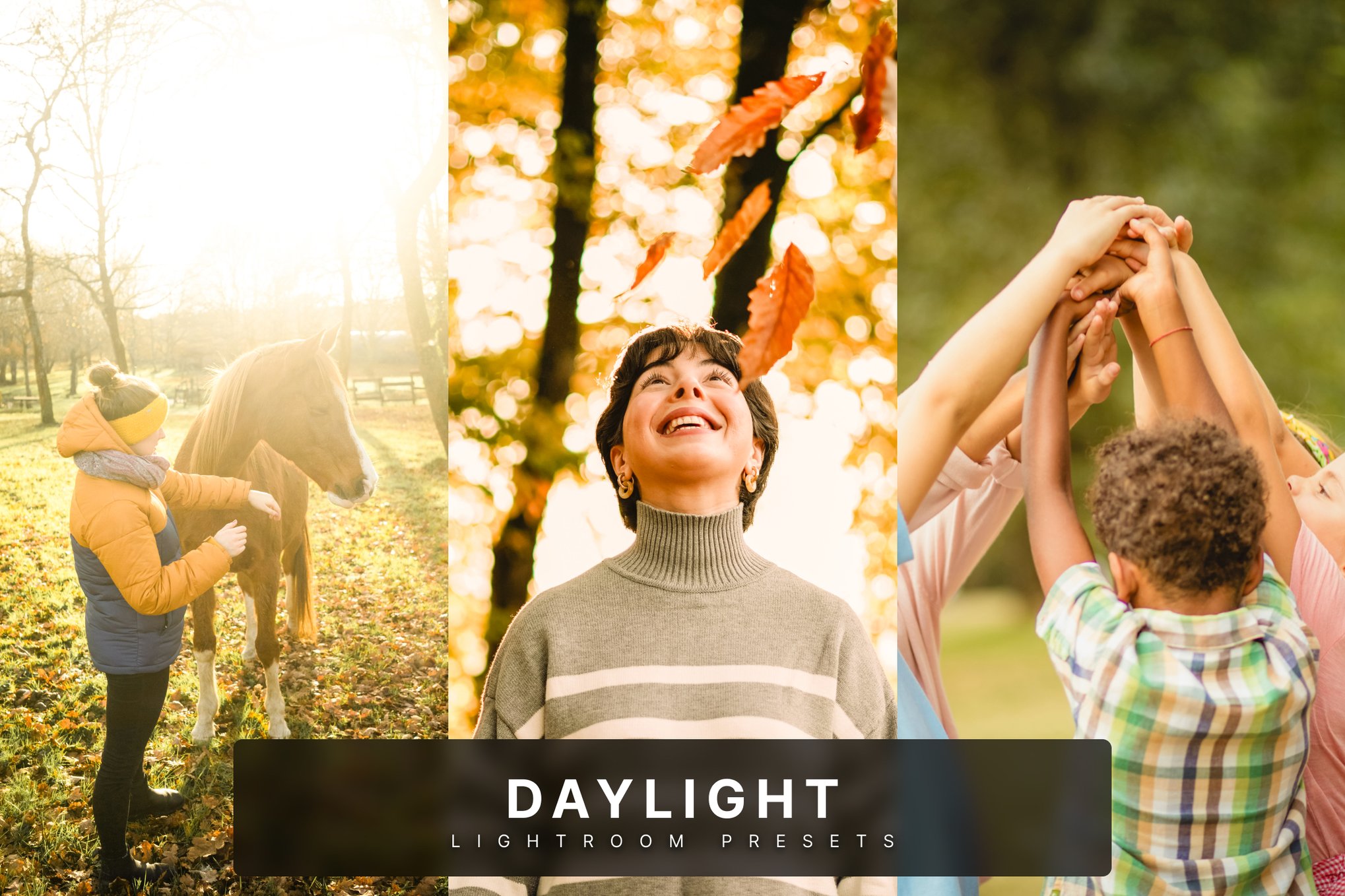 自然日光效果照片后期调色Lightroom预设 Daylight Lightroom Presets Desktop and Mobile