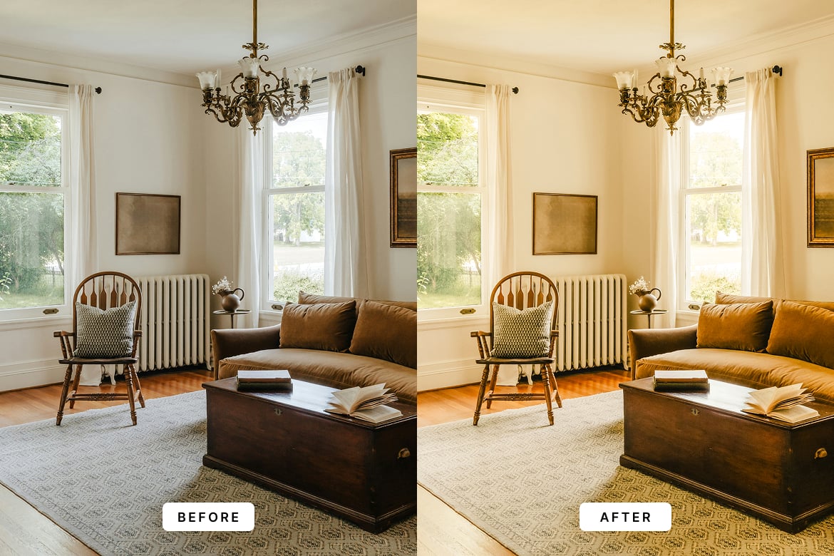 温暖室内风格照片后期调色Lightroom预设 Warm Room Lightroom Presets Desktop and Mobile