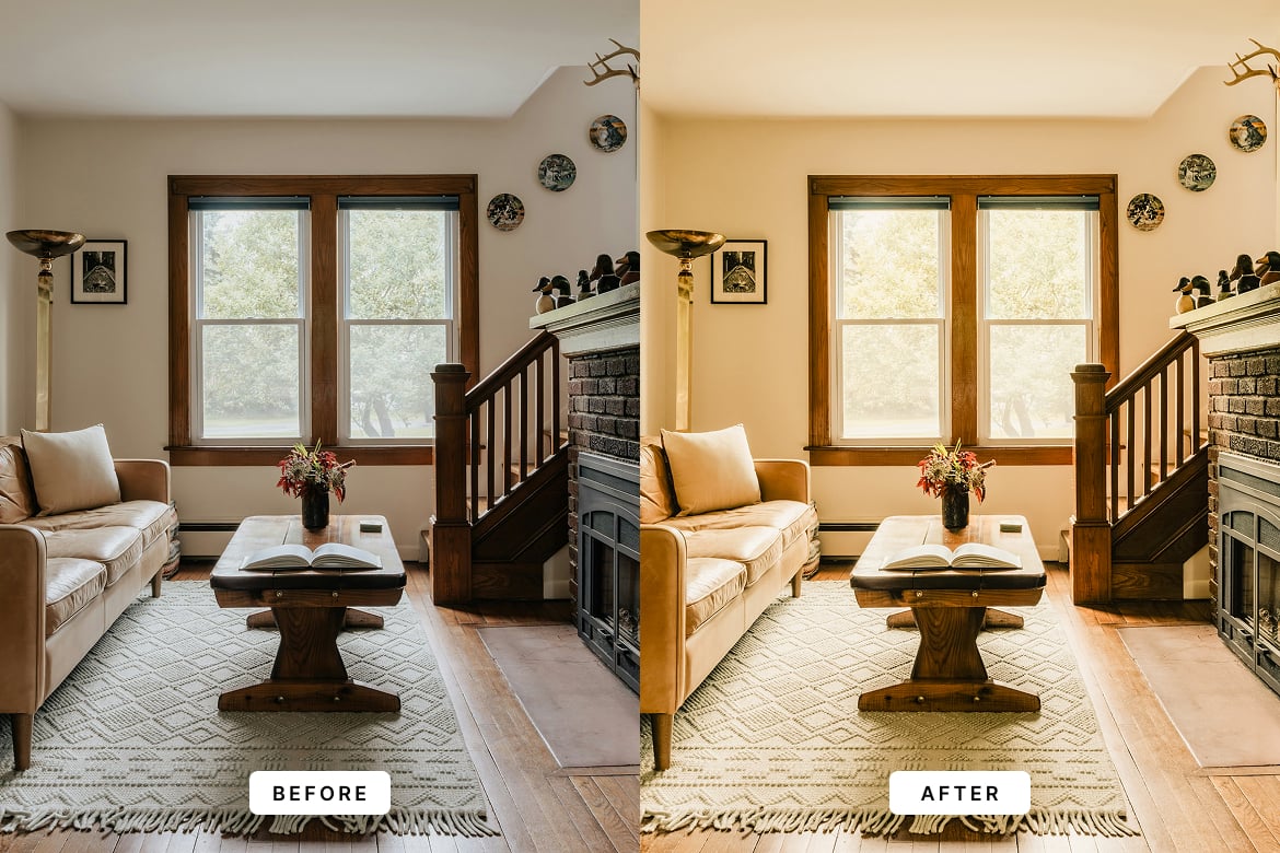 温暖室内风格照片后期调色Lightroom预设 Warm Room Lightroom Presets Desktop and Mobile