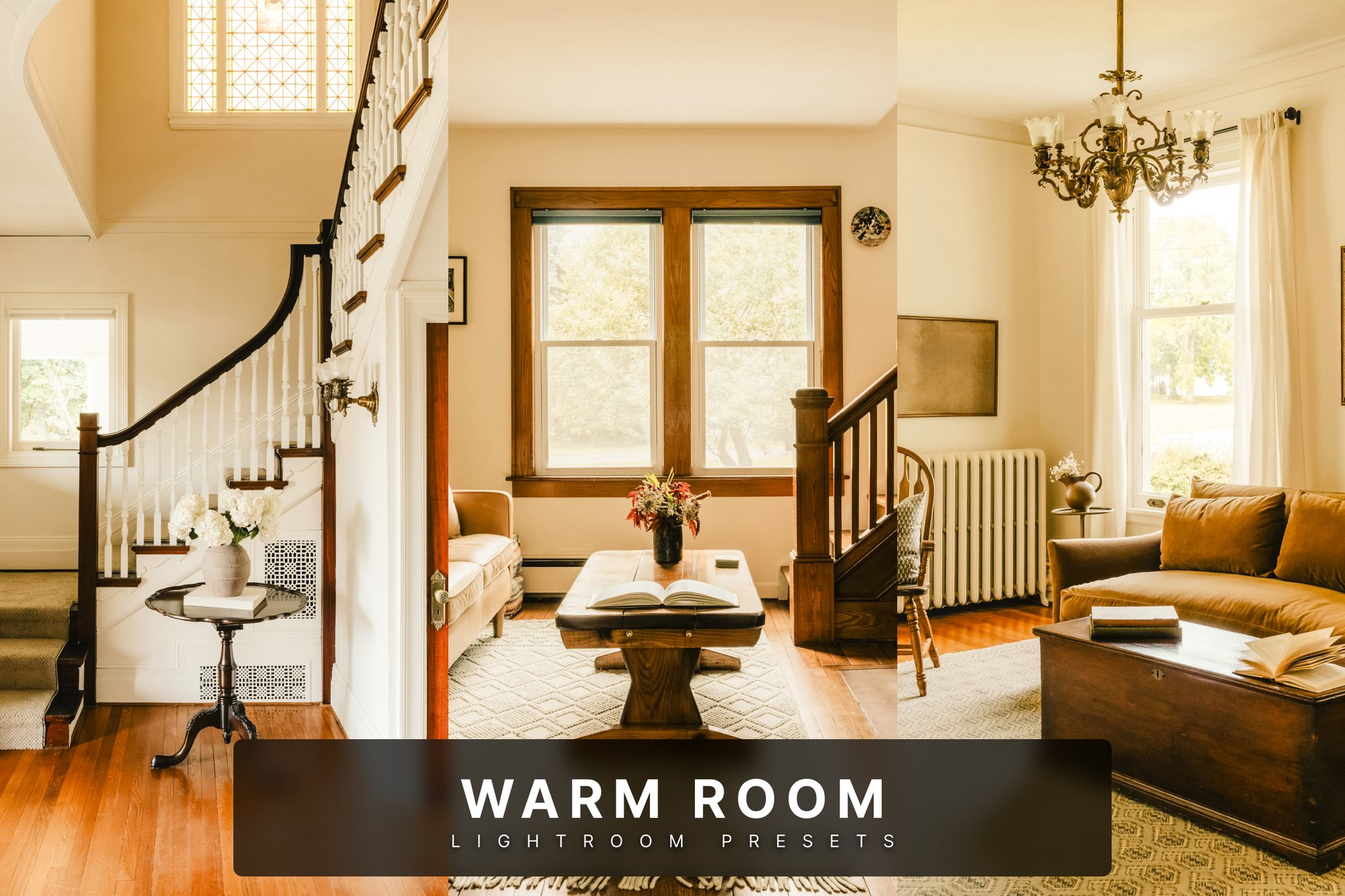 温暖室内风格照片后期调色Lightroom预设 Warm Room Lightroom Presets Desktop and Mobile