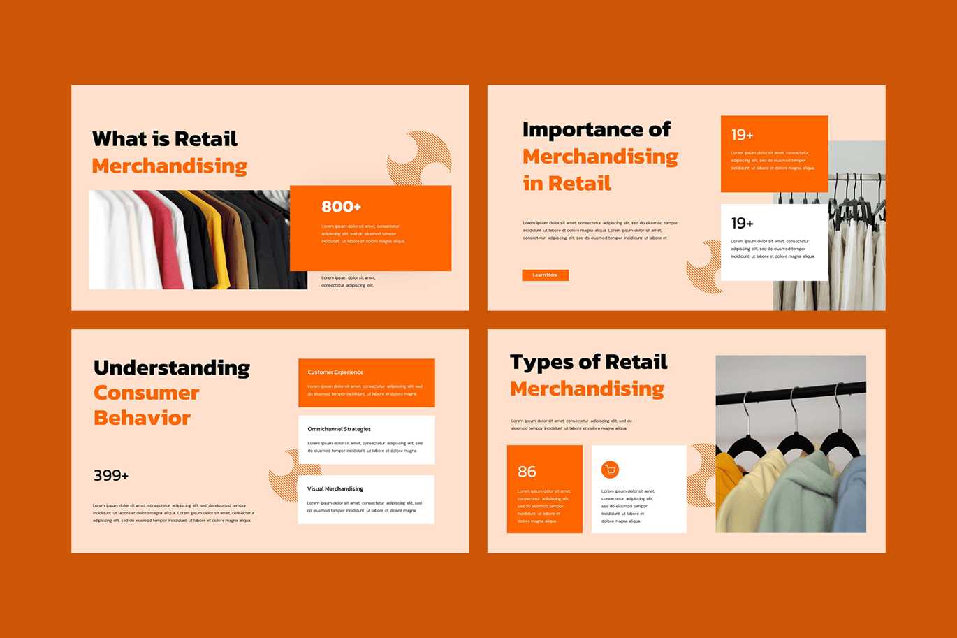 含零售与橙色元素的多用途零售营销Powerpoint模版 Retail Merchandising插图3 含零售与橙色元素的多用途零售营销Powerpoint模版 Retail Merchandising