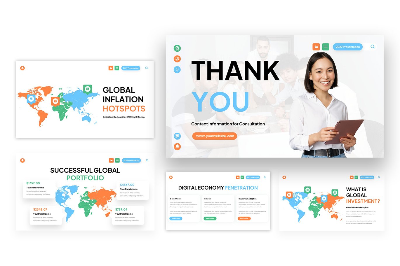 企业全球金融投资计划公司介绍PPT模板 Global Investment PowerPoint插图5 企业全球金融投资计划公司介绍PPT模板 Global Investment PowerPoint