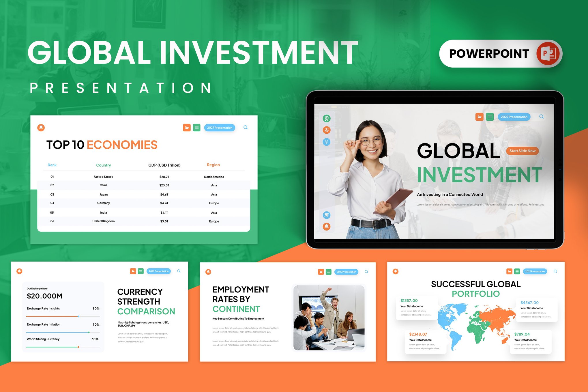 企业全球金融投资计划公司介绍PPT模板 Global Investment PowerPoint插图 企业全球金融投资计划公司介绍PPT模板 Global Investment PowerPoint