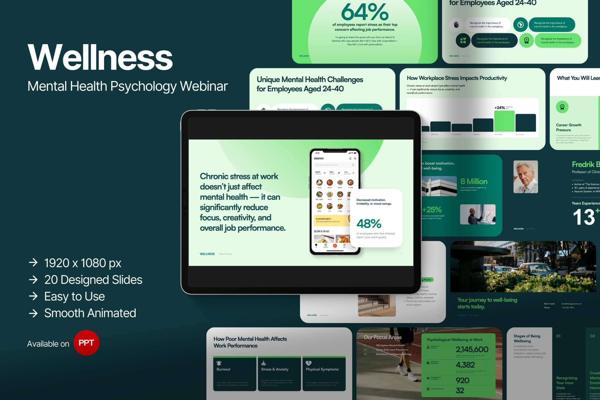 健康心理学动态网络研讨会PPT模版 Wellness Animated Webinar Psychology Powerpoint插图 健康心理学动态网络研讨会PPT模版 Wellness Animated Webinar Psychology Powerpoint