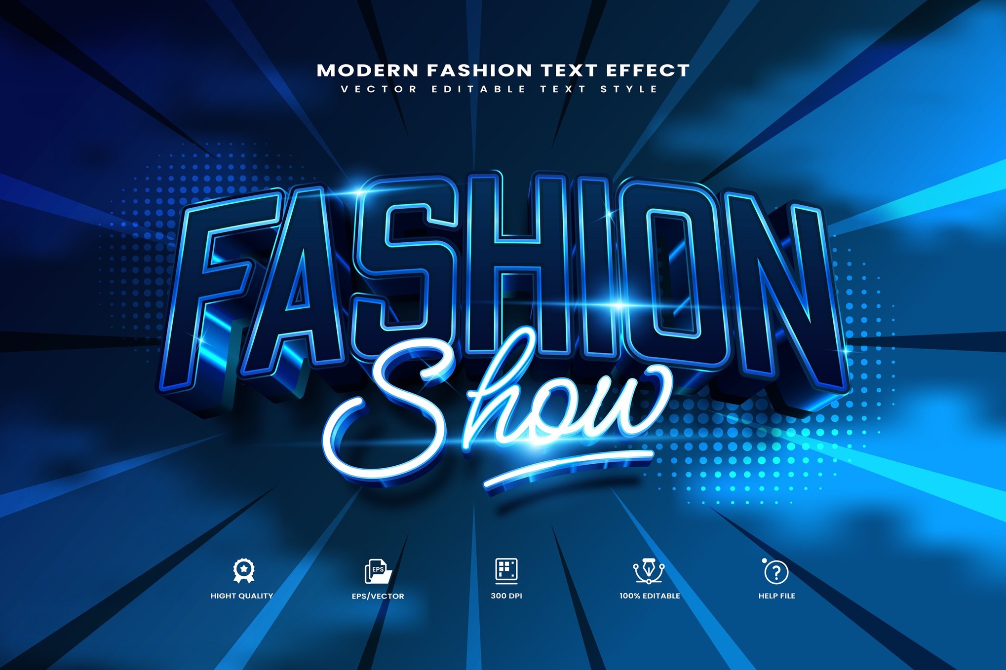 现代时尚可编辑矢量文字效果 Modern Fashion Text Effect插图 现代时尚可编辑矢量文字效果 Modern Fashion Text Effect