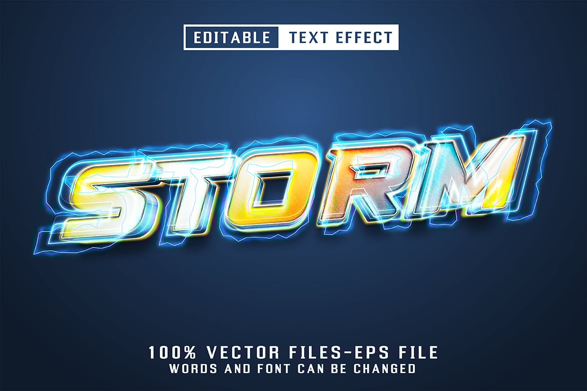 伏特电光AI文字效果矢量素材 Volt Electric Editable Text Effect插图2 伏特电光AI文字效果矢量素材 Volt Electric Editable Text Effect