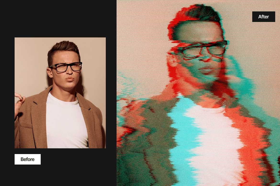 错误故障照片特效PS图层样式 Error Glitch Photo Effect插图2 错误故障照片特效PS图层样式 Error Glitch Photo Effect