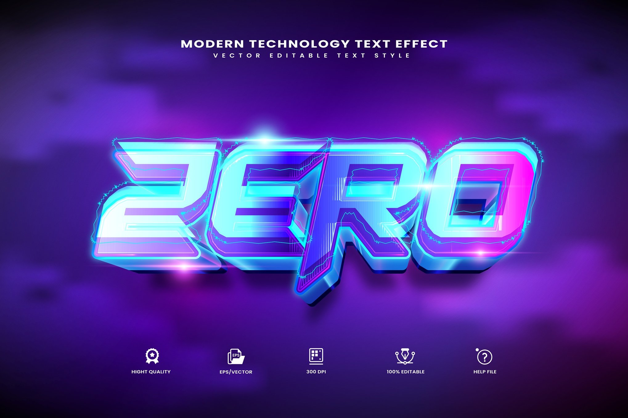 现代光科技AI文字效果矢量素材 Modern Light Technology Text Effect插图 现代光科技AI文字效果矢量素材 Modern Light Technology Text Effect