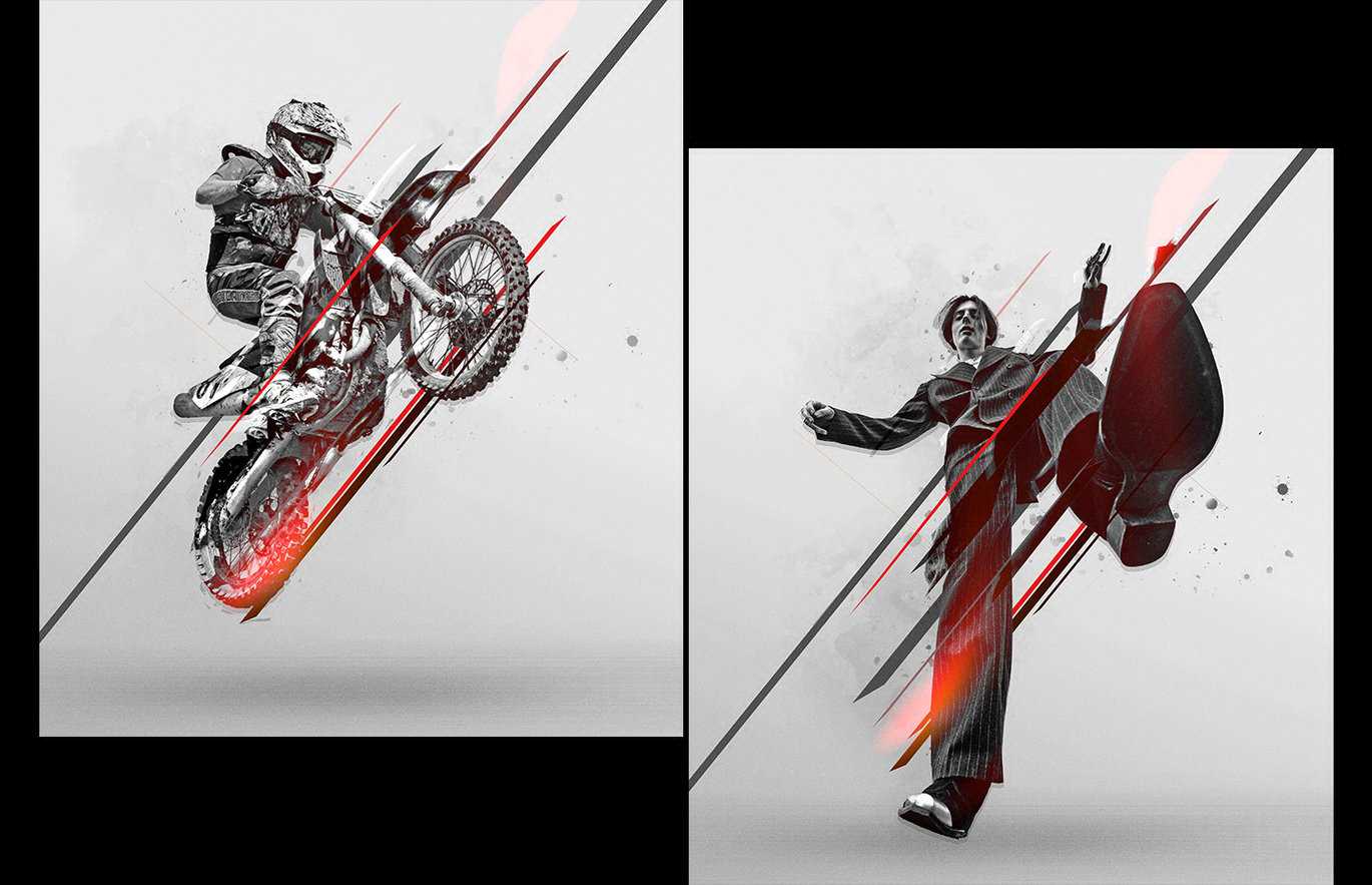 动态运动风海报照片特效PS图层样式 Dynamic Sport Poster Photo Effect插图2 动态运动风海报照片特效PS图层样式 Dynamic Sport Poster Photo Effect