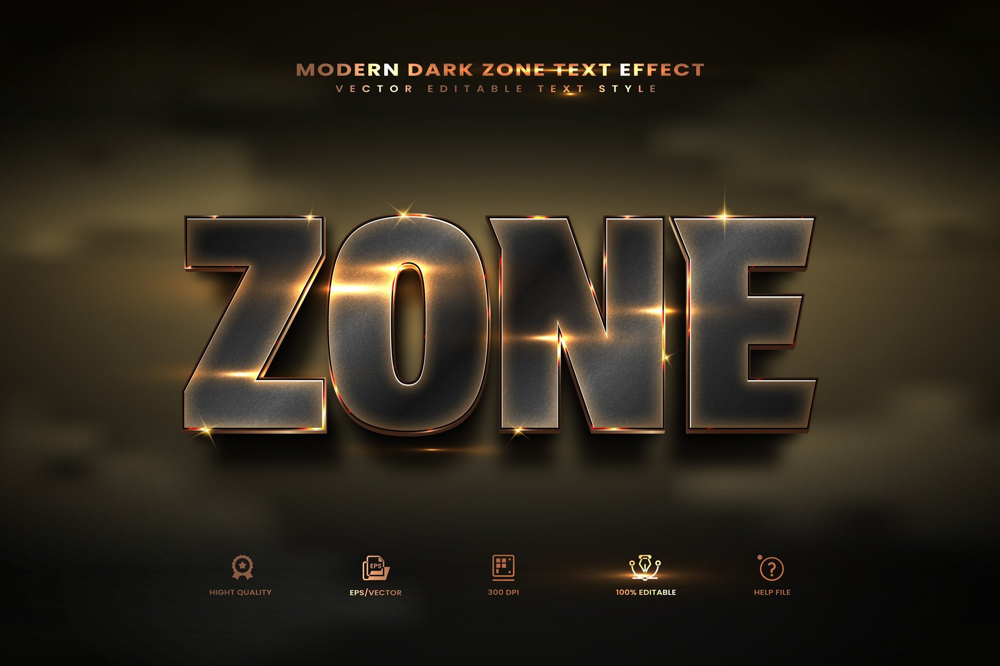 现代暗黑区域AI文字效果矢量素材 Modern Dark Zone Text Effect插图 现代暗黑区域AI文字效果矢量素材 Modern Dark Zone Text Effect
