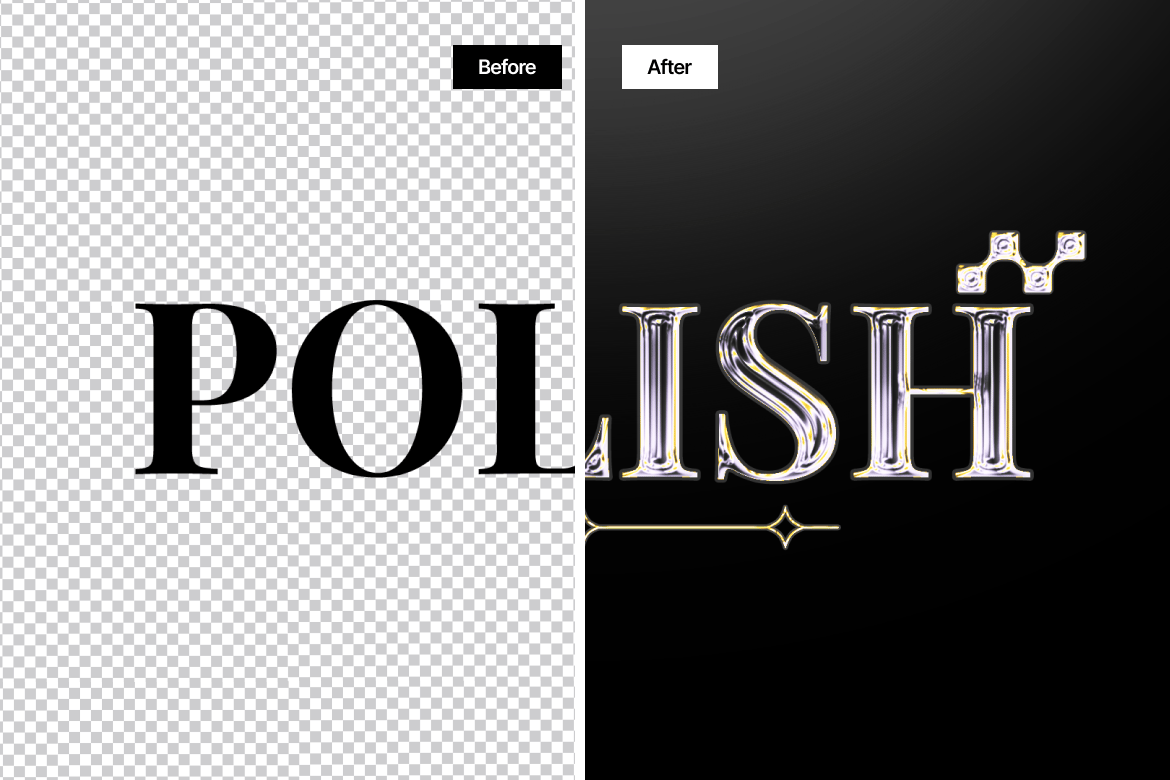 抛光银PS文字效果(含图层样式) Polished Silver Text Effect插图1 抛光银PS文字效果(含图层样式) Polished Silver Text Effect