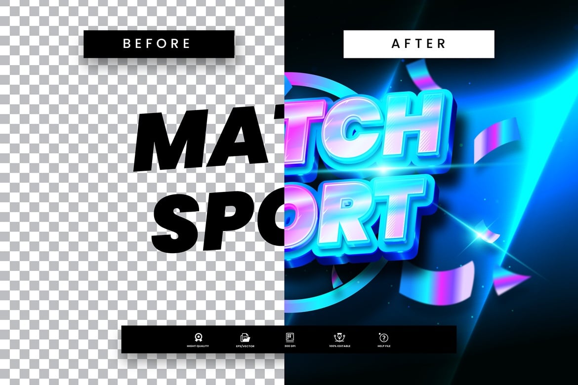 竞赛运动AI文字效果矢量素材 Match Sport Text Effect插图1 竞赛运动AI文字效果矢量素材 Match Sport Text Effect