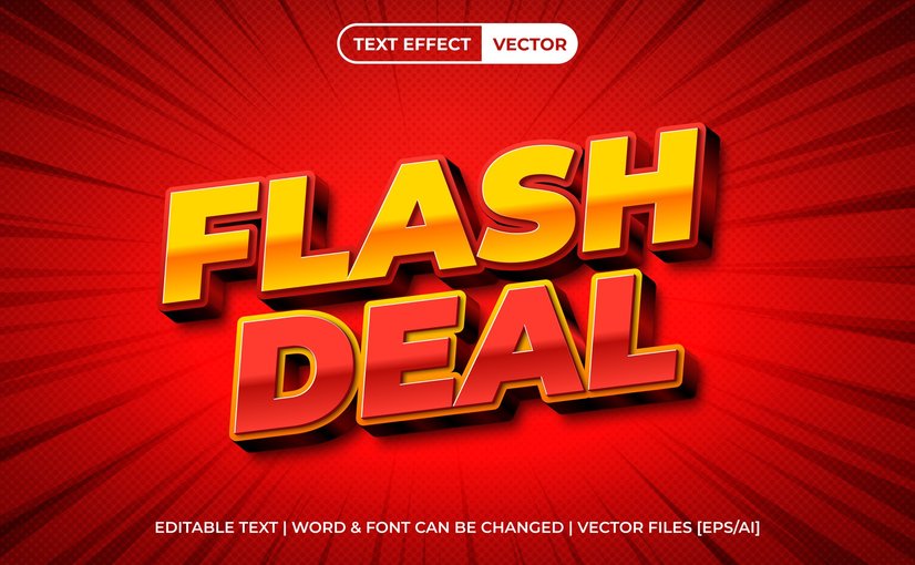 限时闪购PS文字效果(含图层样式) Flash Deal Text Effect