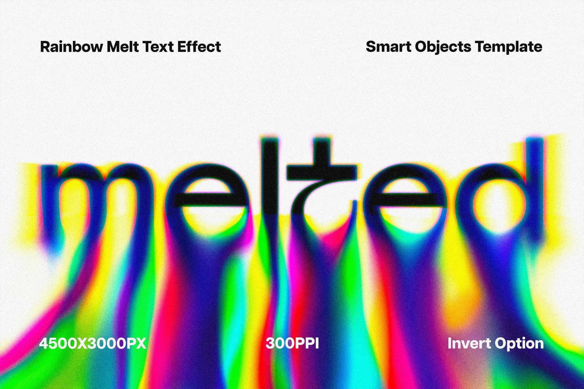 彩虹融化PS文字效果(含图层样式) Rainbow Melt Text Effect插图 彩虹融化PS文字效果(含图层样式) Rainbow Melt Text Effect