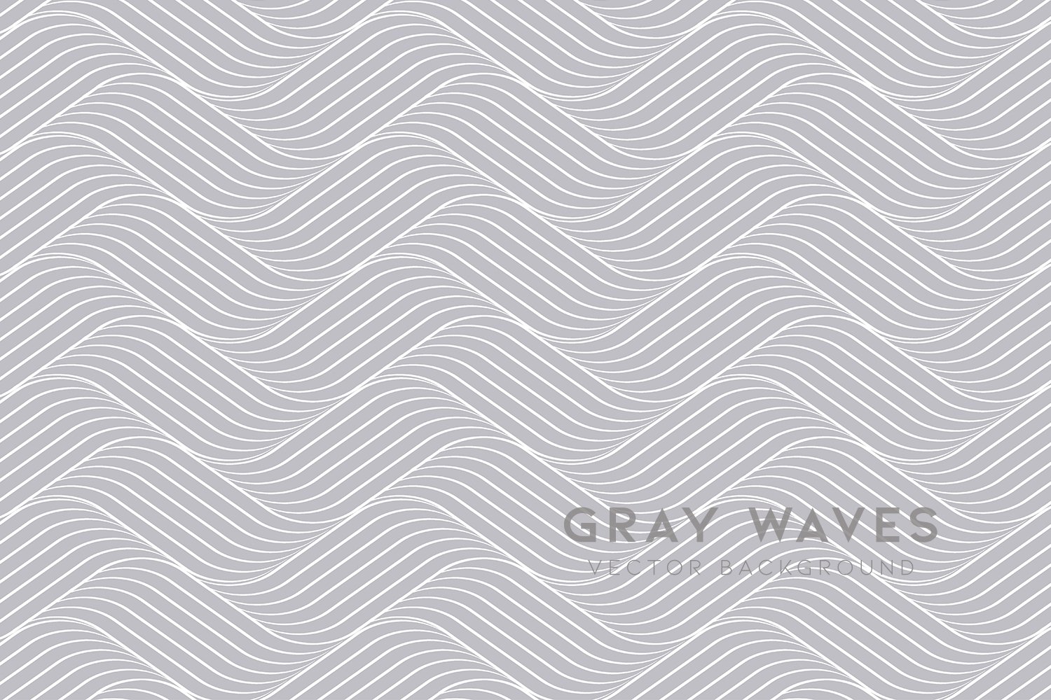 灰色波浪线条背景素材 Gray Waves_ Backgrounds ft. wave lines & waves