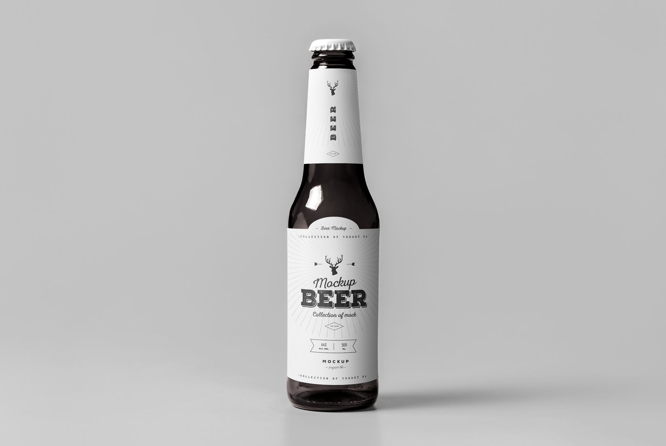 %title插图%num 啤酒瓶饮品包装展示样机 Beer Bottle Mockup