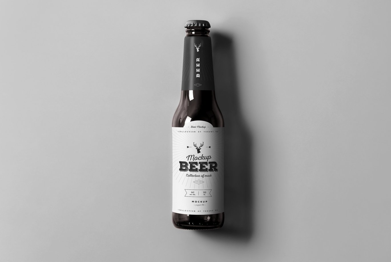 啤酒瓶饮品包装展示样机 Beer Bottle Mockup