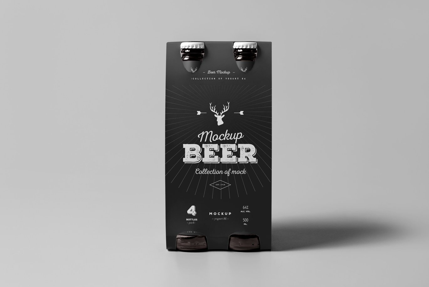 啤酒瓶饮品包装展示样机 Beer Bottle Mockup