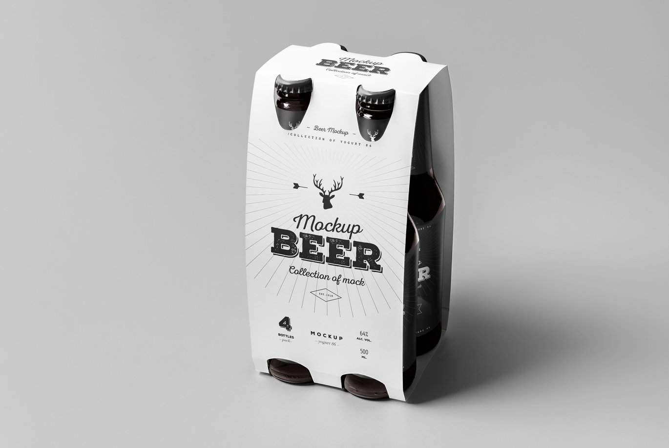 啤酒瓶饮品包装展示样机 Beer Bottle Mockup