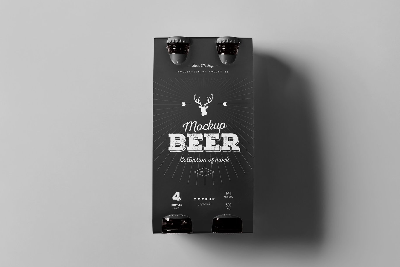 啤酒瓶饮品包装展示样机 Beer Bottle Mockup