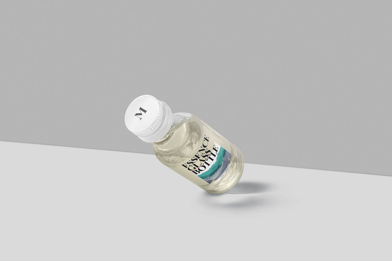 金属盖小玻璃瓶包装样机 Metal Lid Glass Bottle Mockup