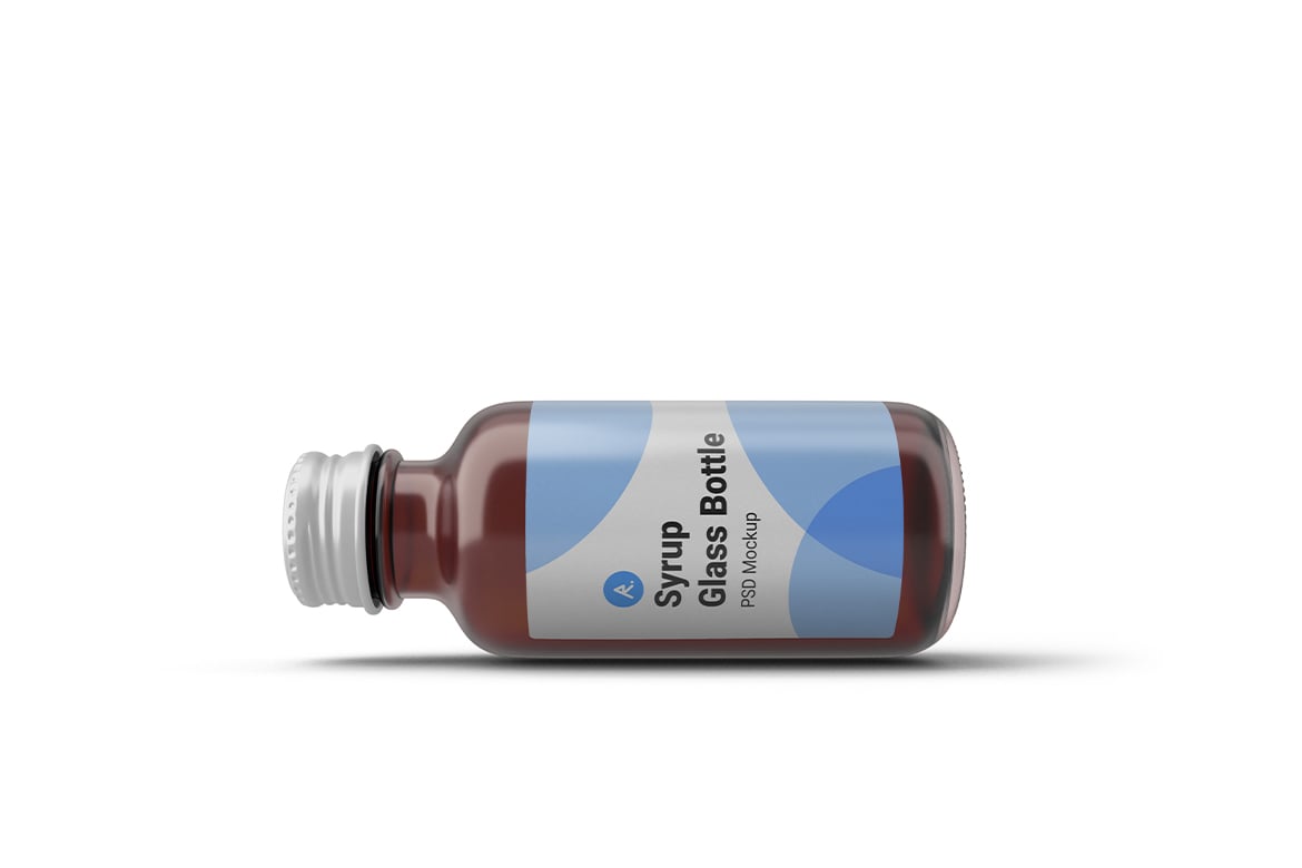 %title插图%num 糖浆玻璃瓶场景展示样机 Syrup Glass Bottle Scene Mockup